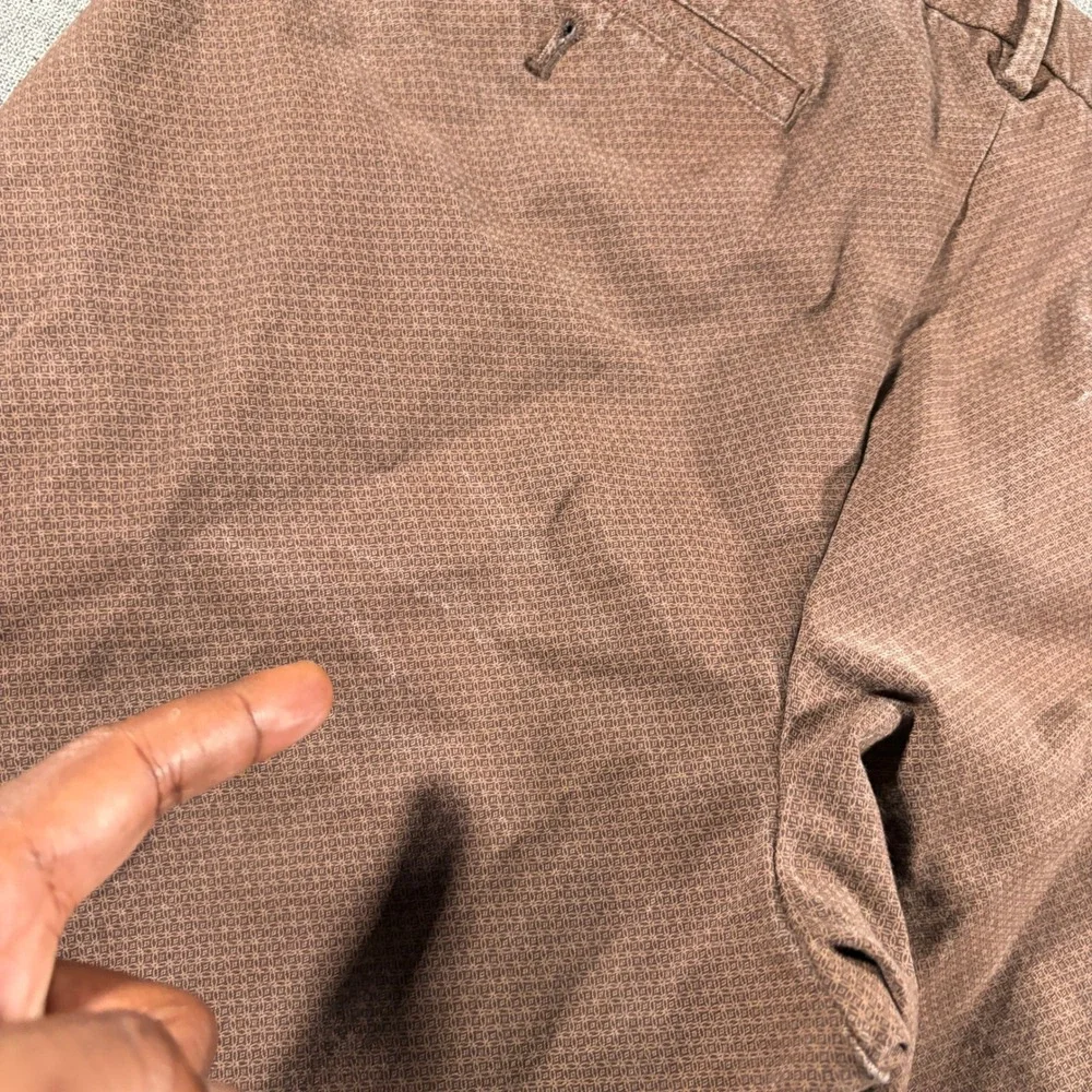 Banana Republic Mason Chino Mens 36x32 Brown Geometric Pattern Stretch Pants